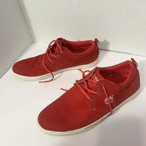 Timberland Red Suede Shoes Men's Size 10.5